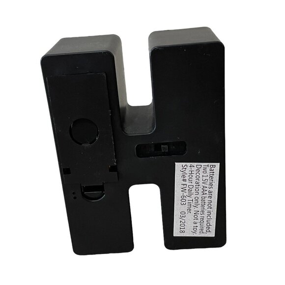 Target Mini H Light Up Sign Letter Sign Home Decor Modern Black and White - Picture 3 of 3